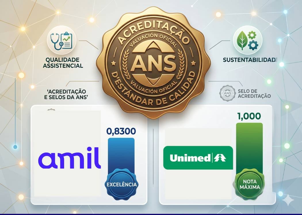 Comparativo Notas ANS Amil e Unimed 2026