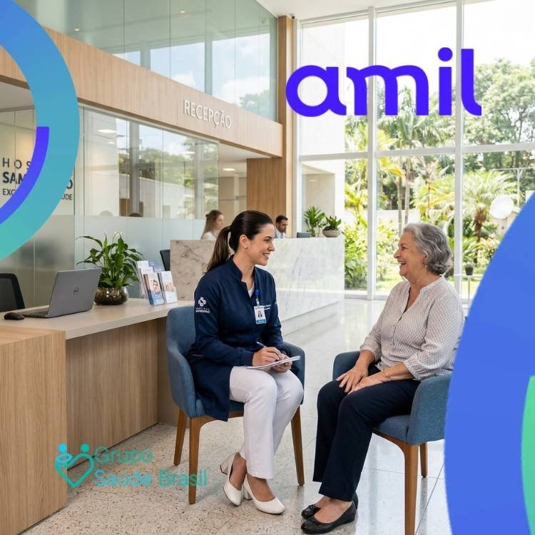 Fachada de hospital de alto padrão da rede credenciada do plano de saúde amil df